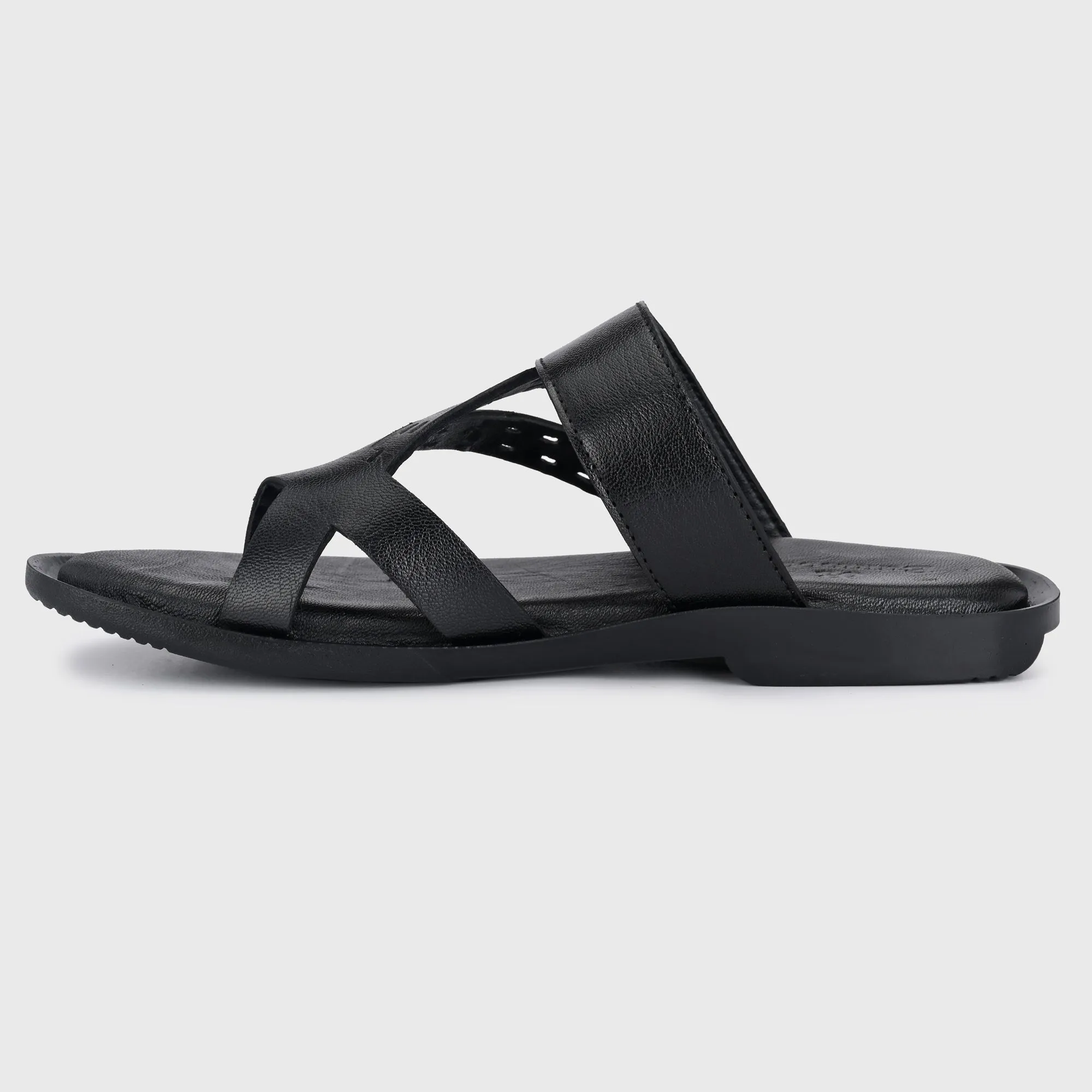Luxurious Leather Slide Slippers for men's