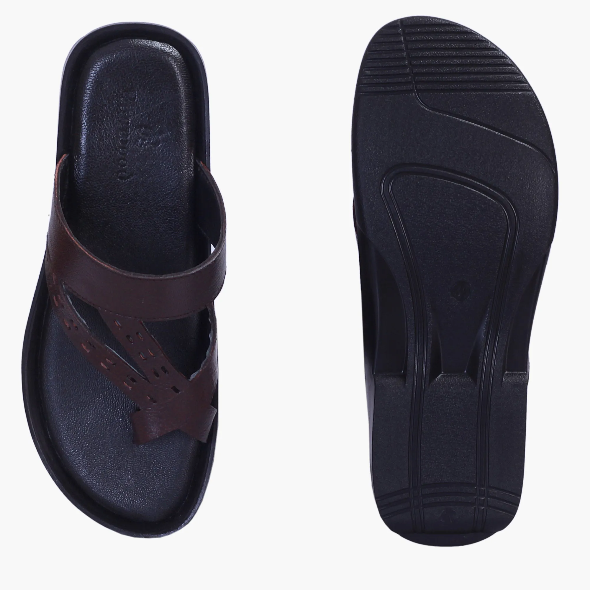 Luxurious Leather Slide Slippers for men's