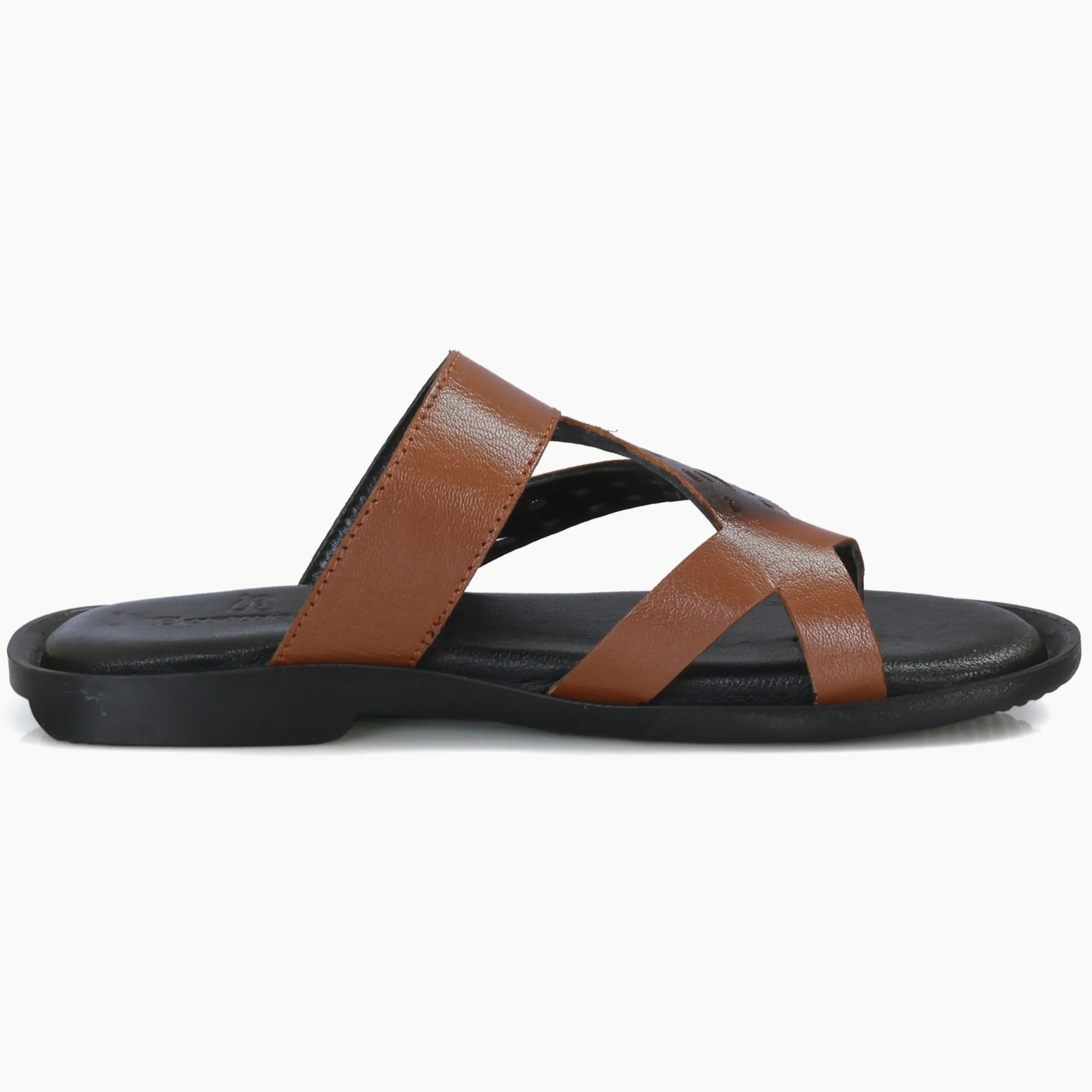 Luxurious Leather Slide Slippers for men's