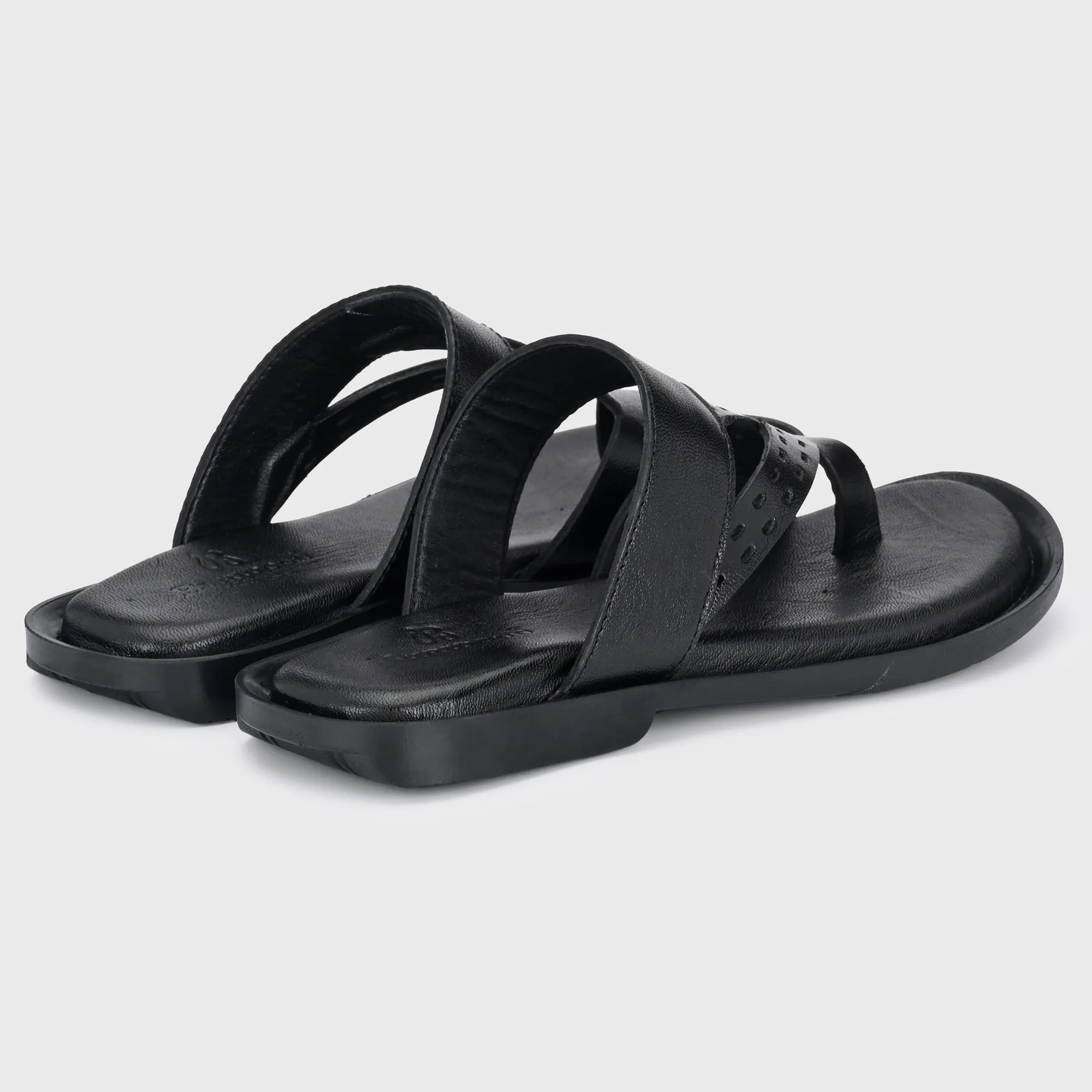 Luxurious Leather Slide Slippers for men's