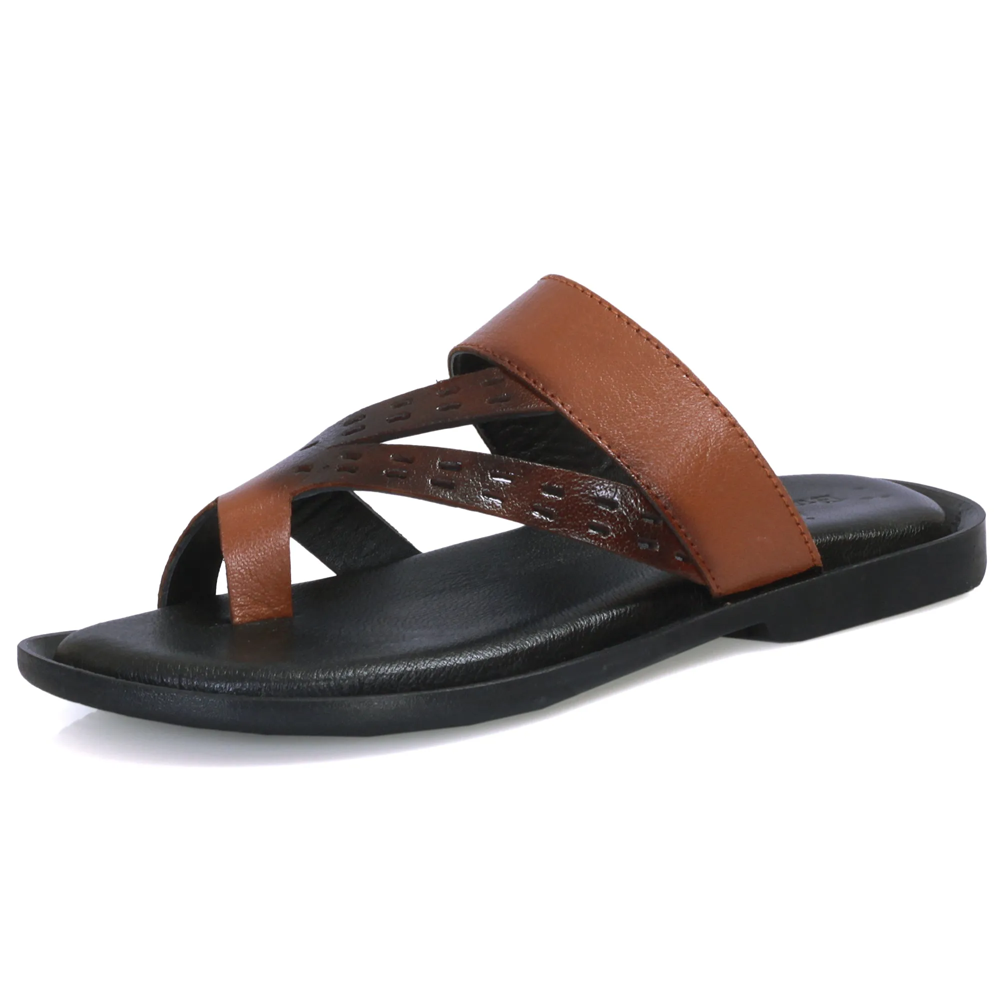 Luxurious Leather Slide Slippers for men's