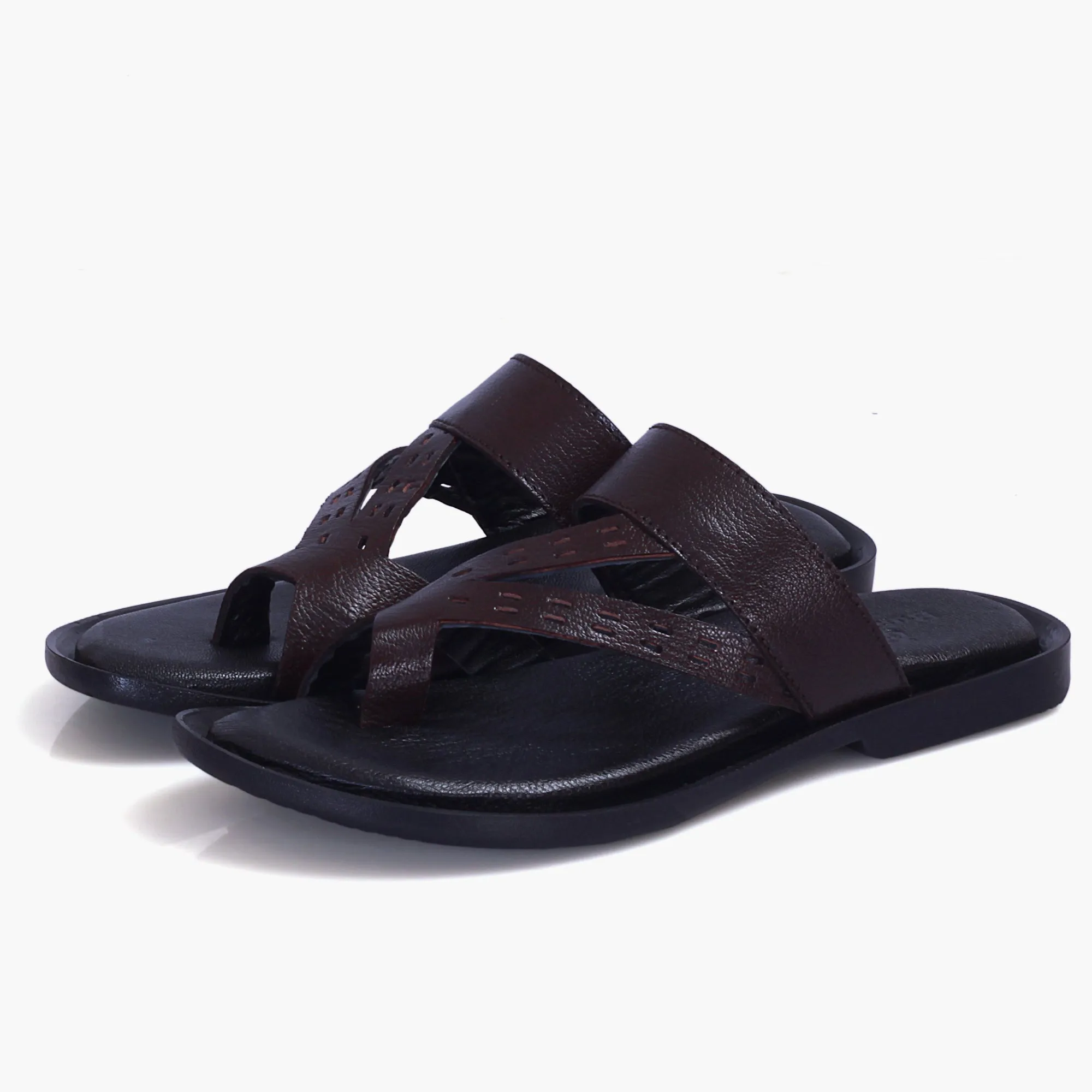 Luxurious Leather Slide Slippers for men's