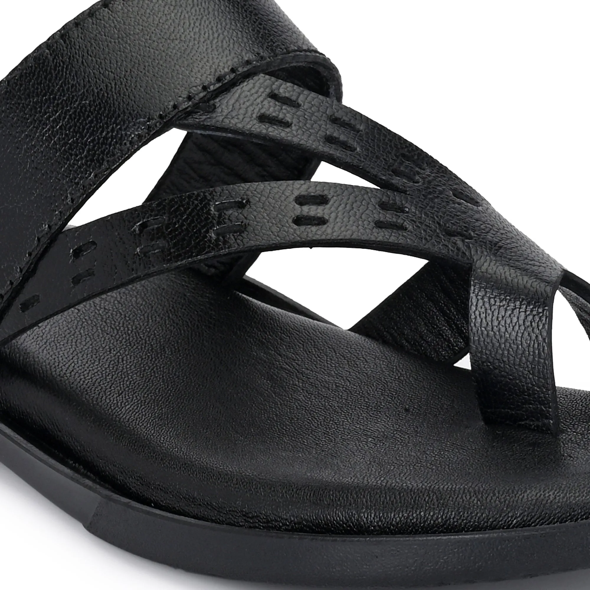 Luxurious Leather Slide Slippers for men's