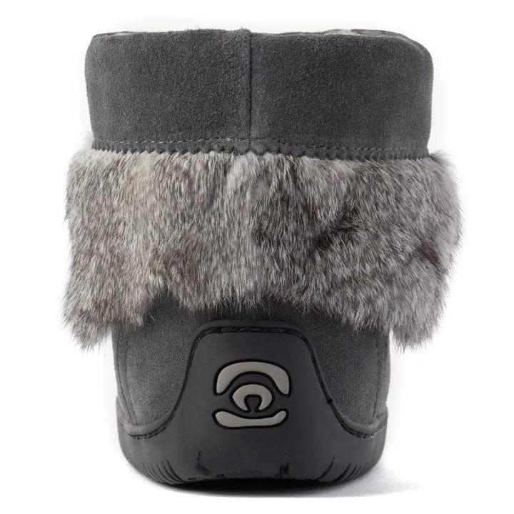 Manitobah Mukluks Keewatin Suede Half Mukluks- Charcoal