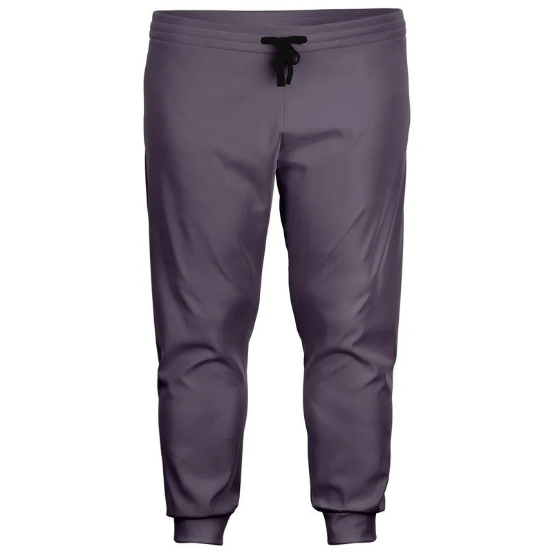 Medium Dark Purple Gray Joggers | Unisex | with PLUS sizes | Medium Dark Pale Pastel Purple Gray | C15M30Y0K60