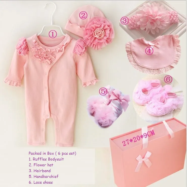 New Born Ruffles Gift Box 6 pcs Set