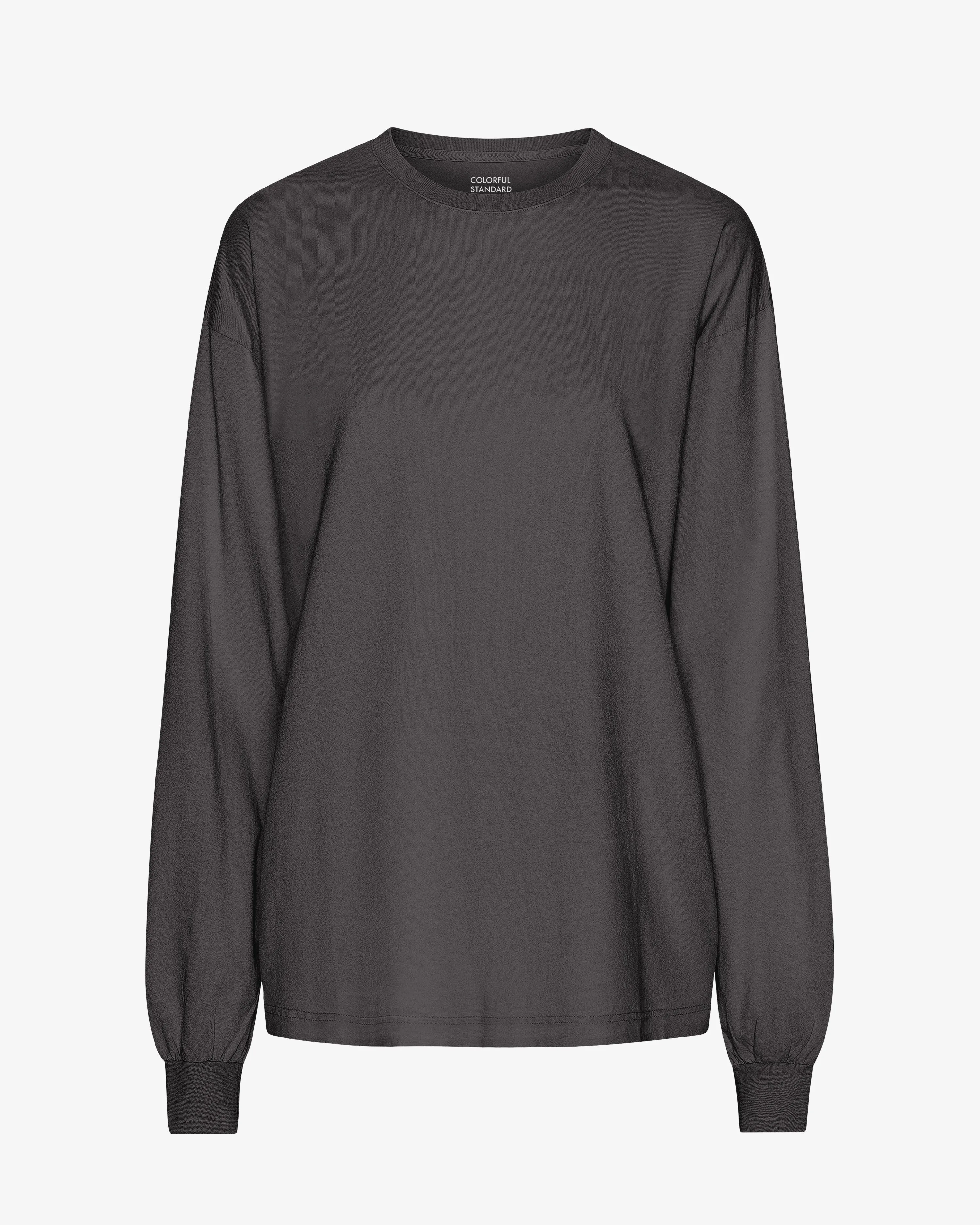 Oversized Organic LS T-Shirt - Lava Grey