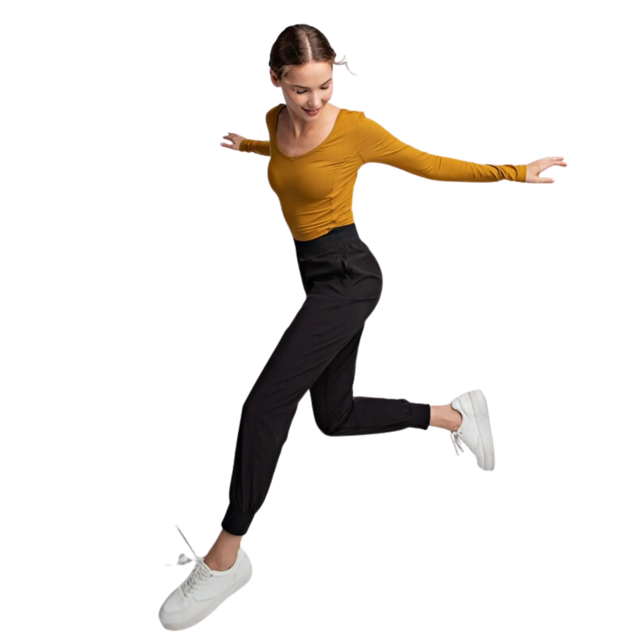Oxford Mid Rise Joggers