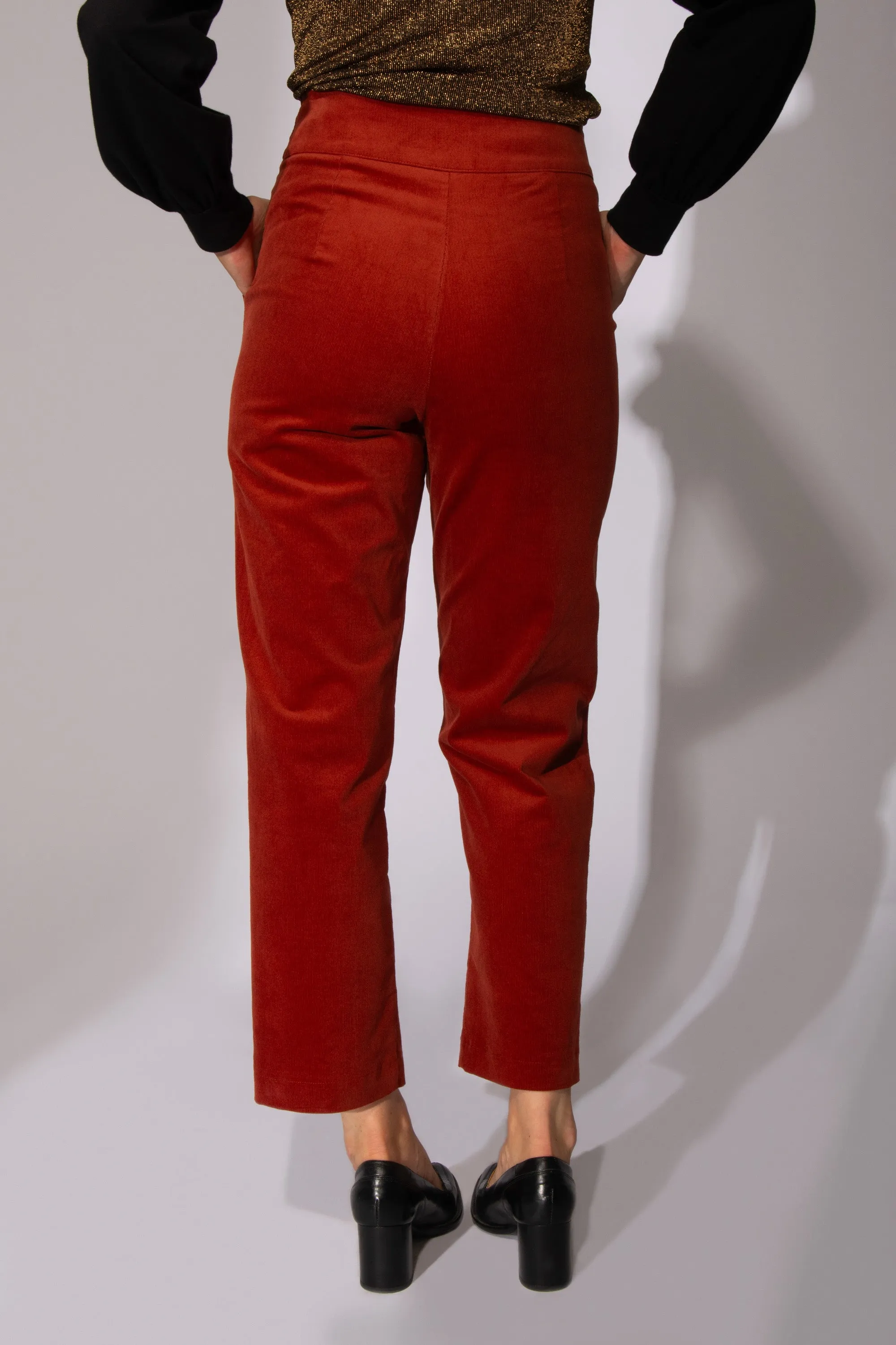 Pantalon corduroy terracotta Comin’ Through