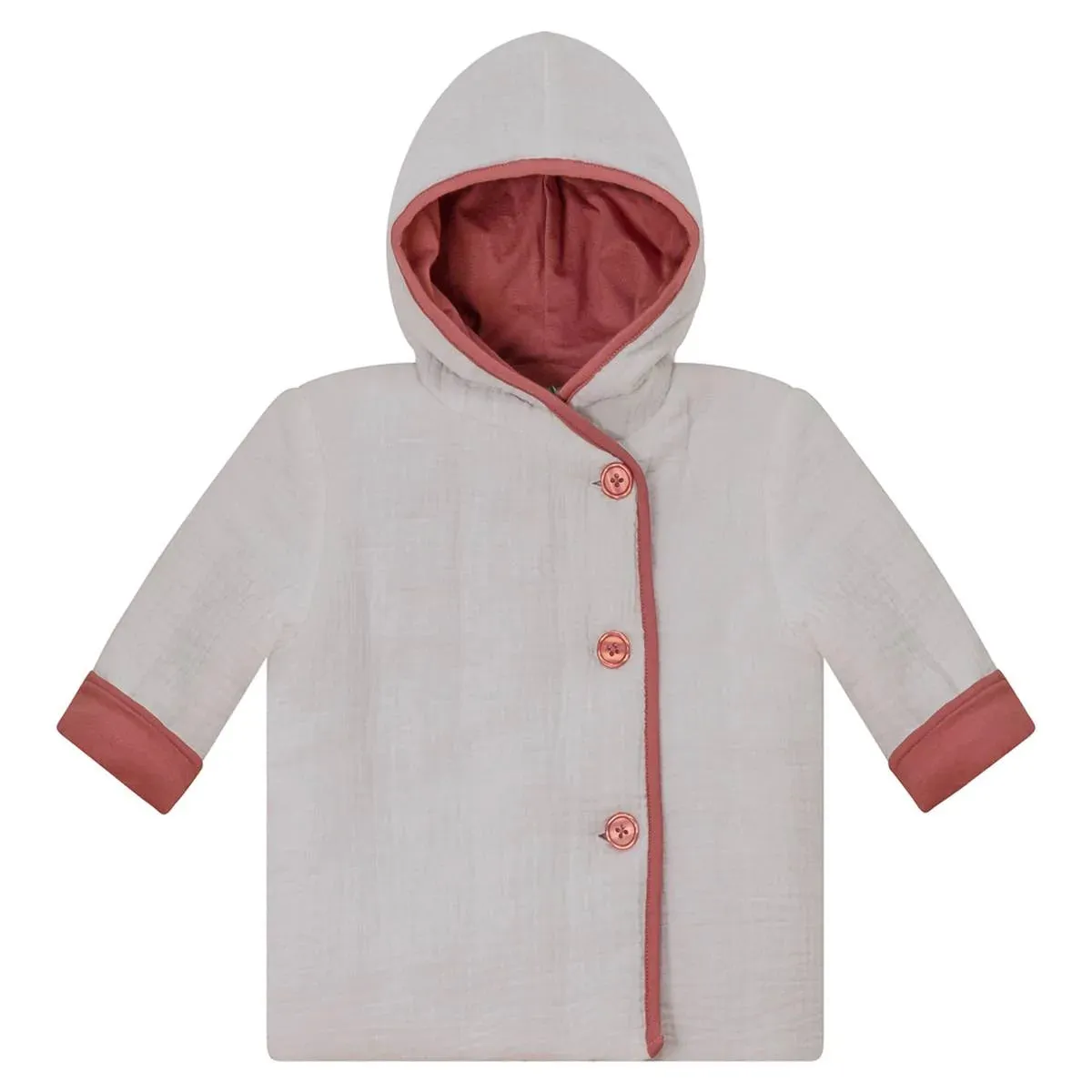 POMPOMME WHITE/RASPBERRY JACKET & HAT