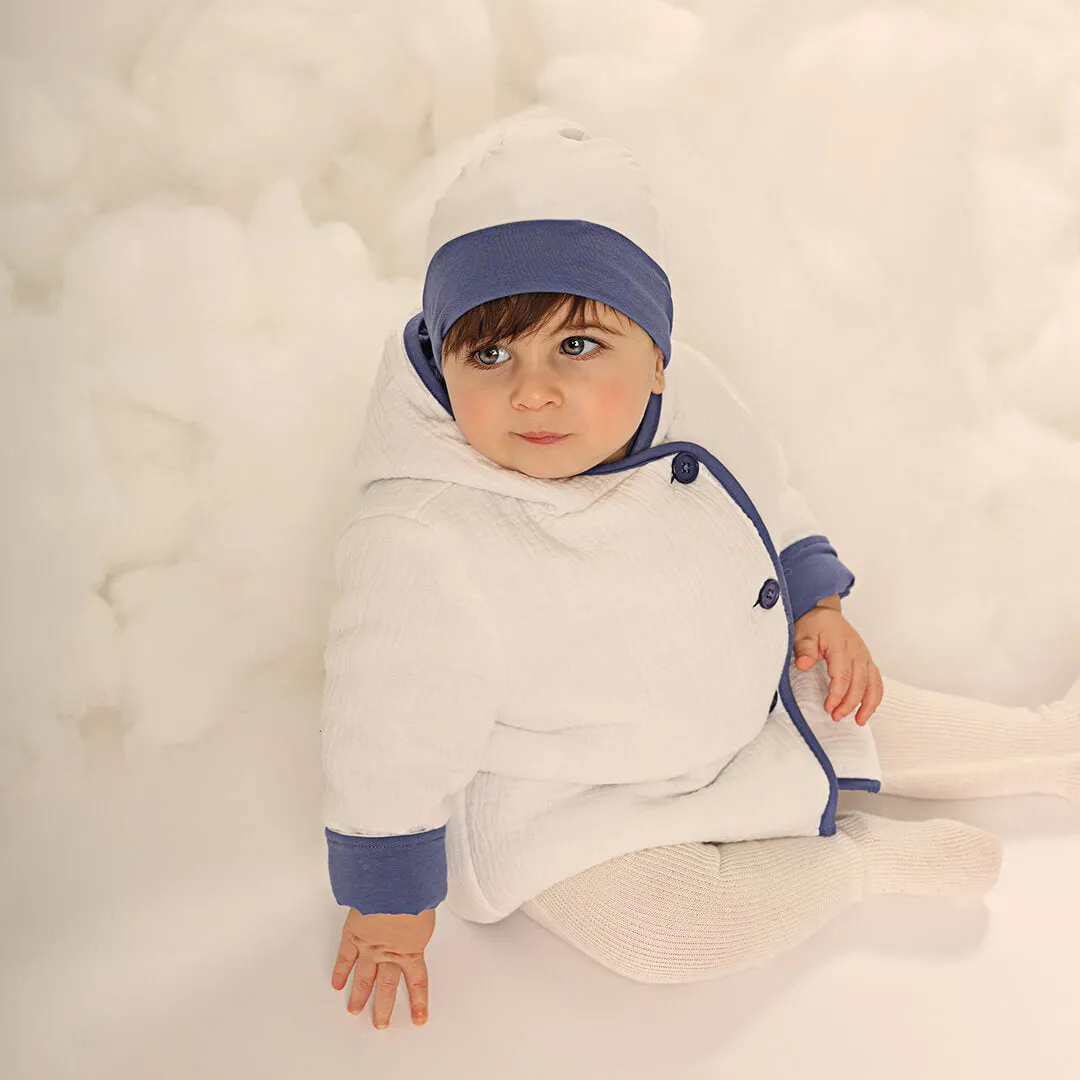 POMPOMME WHITE/RASPBERRY JACKET & HAT