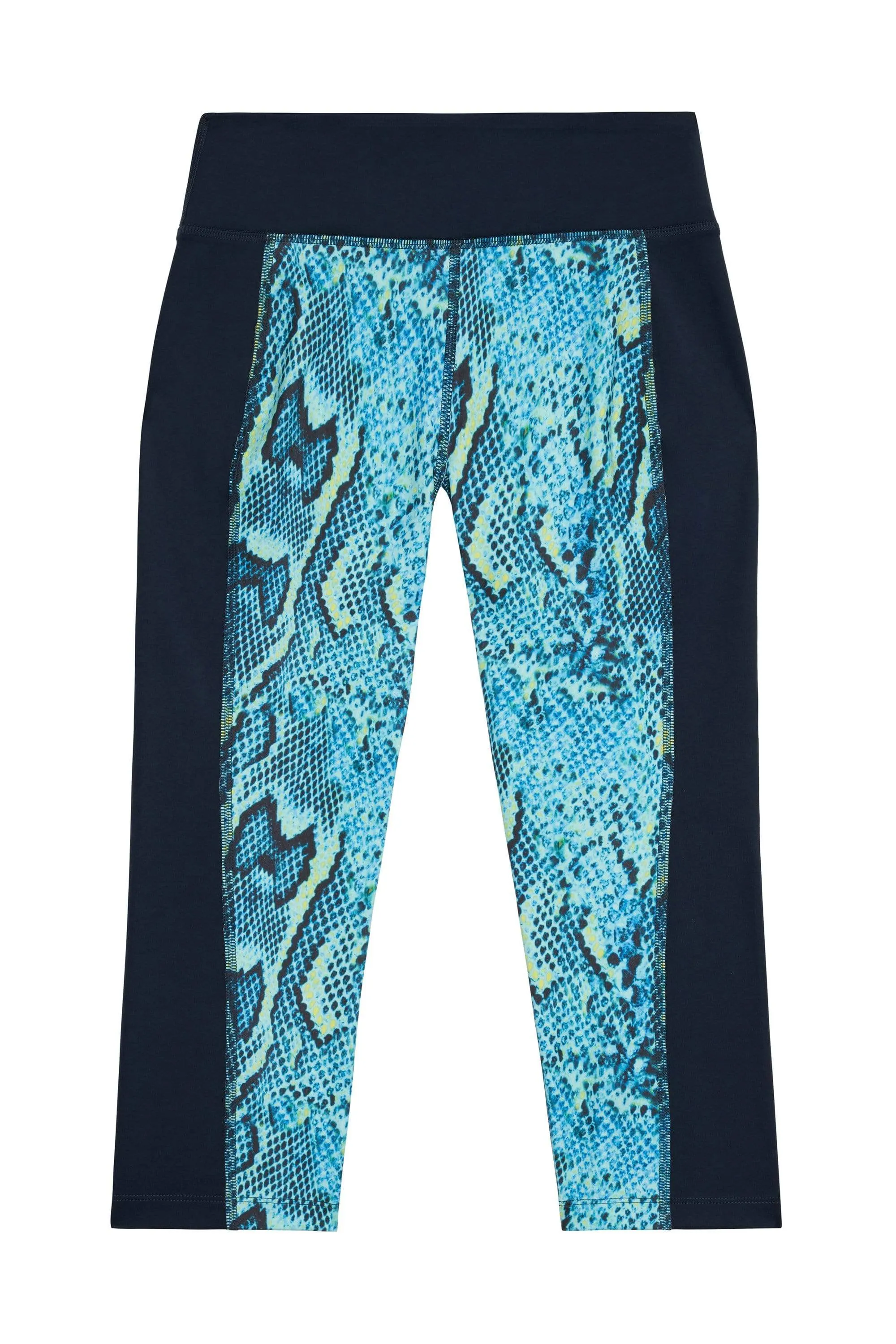 Printed Crop Leggings Snake Curve