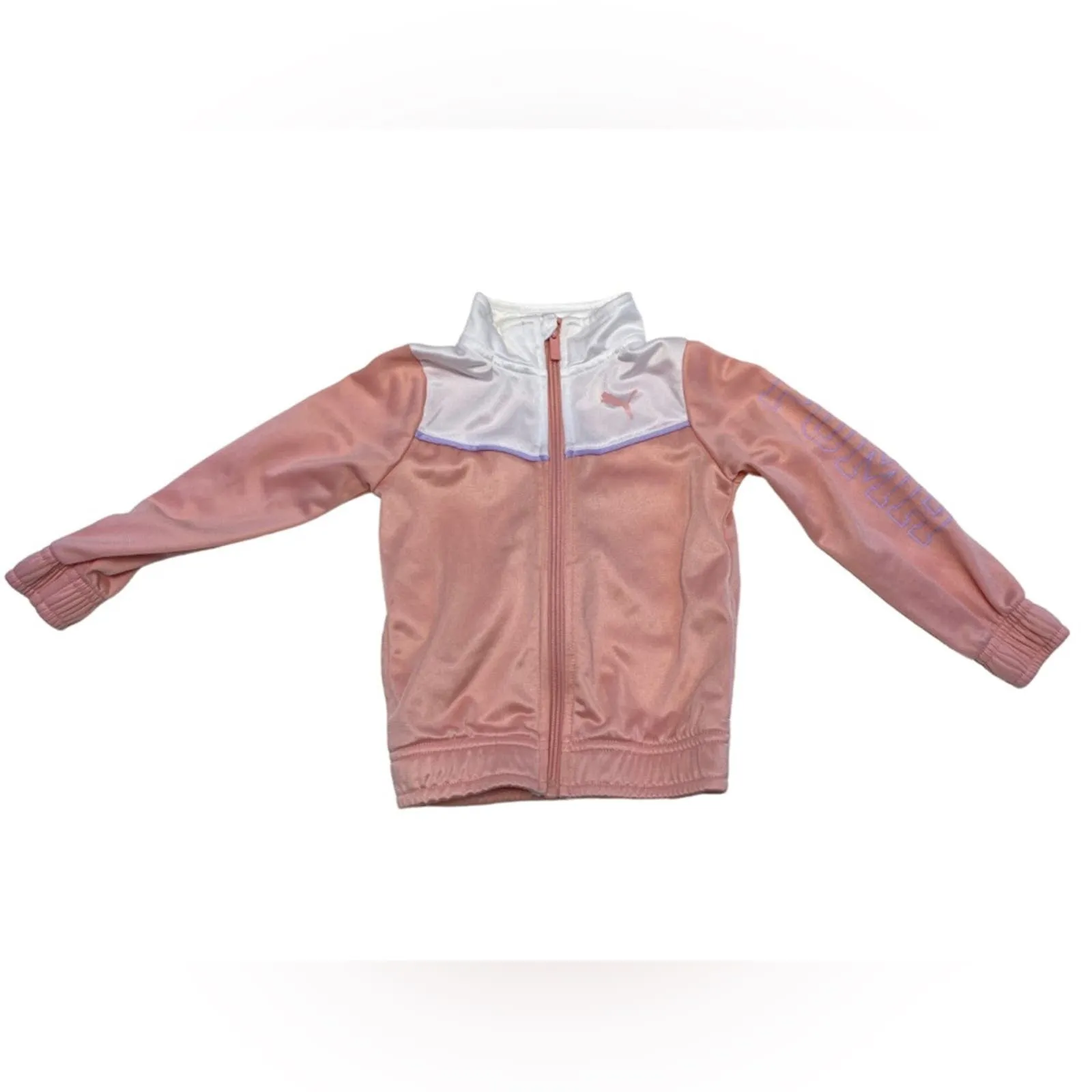 Puma Girls Peach/ Gray Track Suit