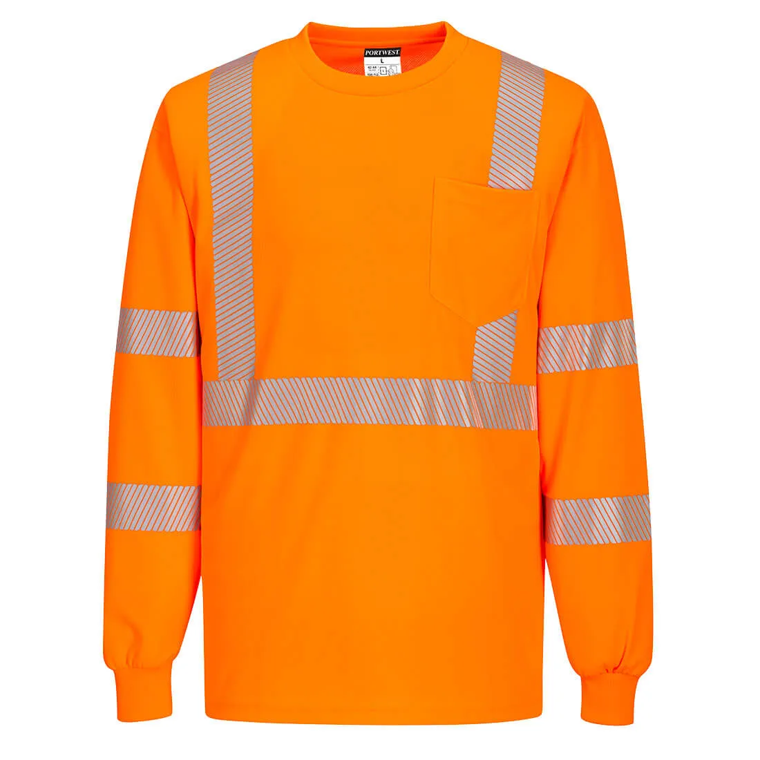 PW-S195 - Segmented Tape Long Sleeve T-shirt, Ea.