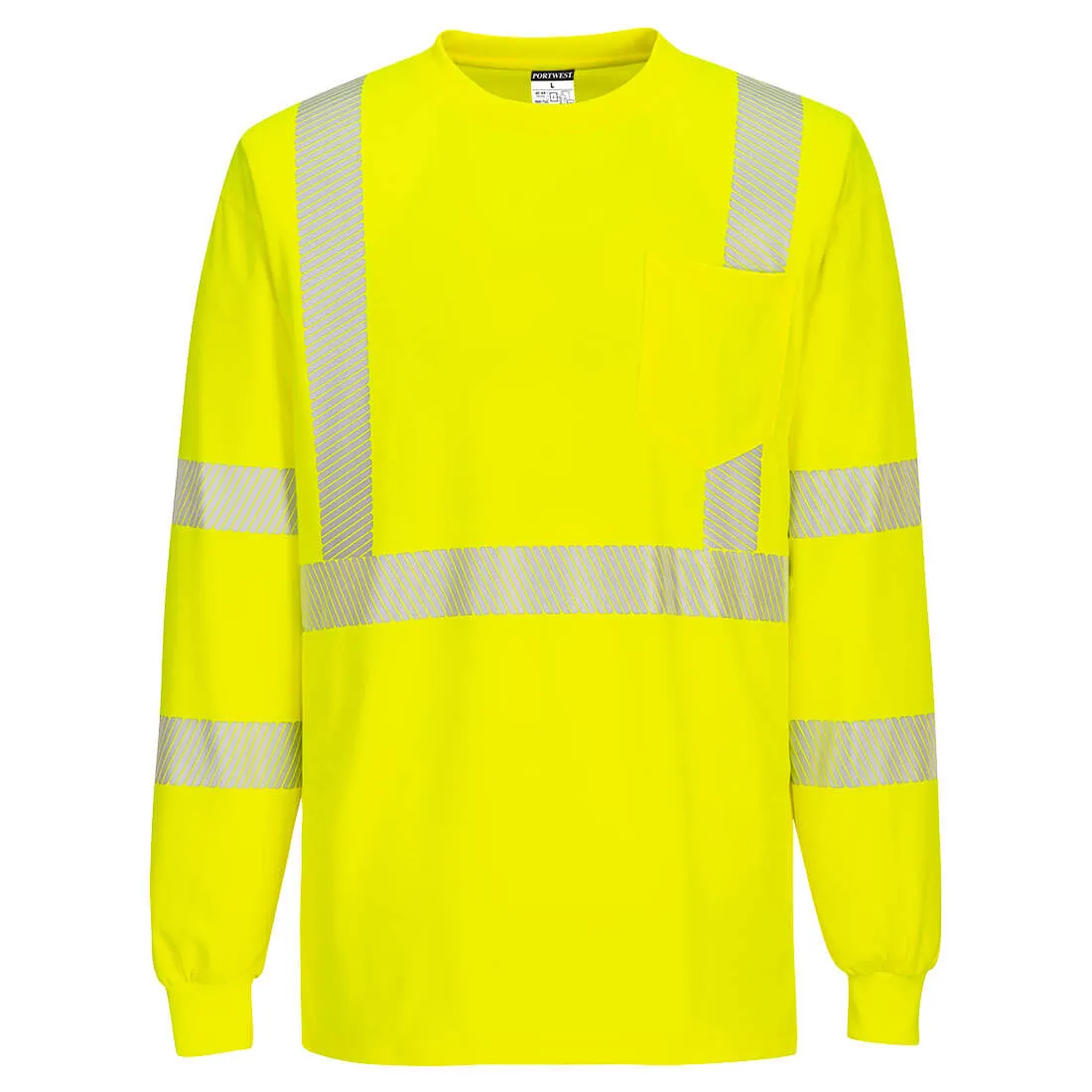 PW-S195 - Segmented Tape Long Sleeve T-shirt, Ea.