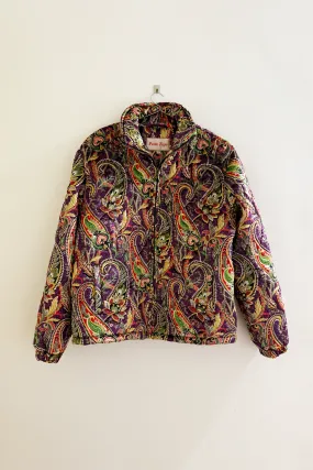 "Purple paisley" quilted jacket