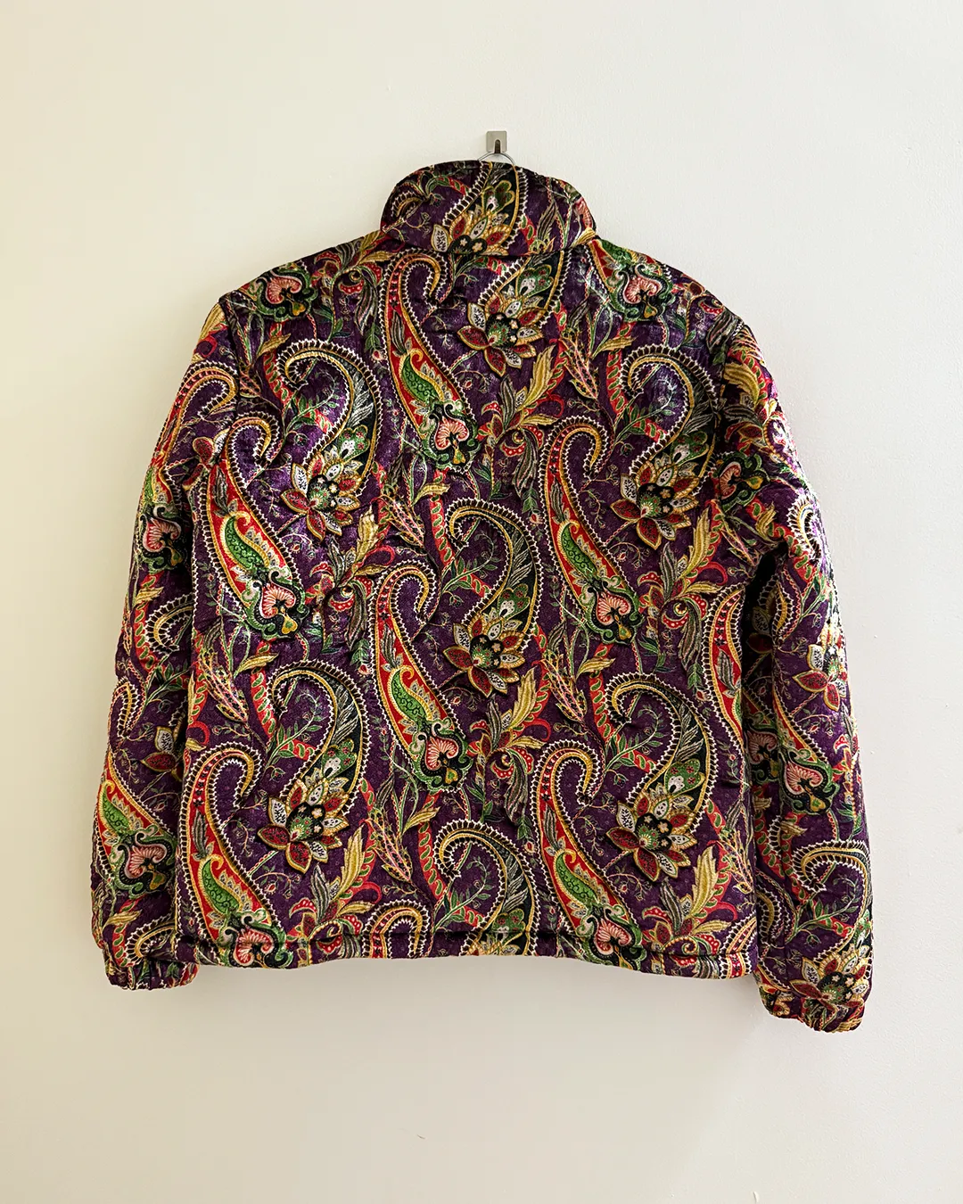"Purple paisley" quilted jacket