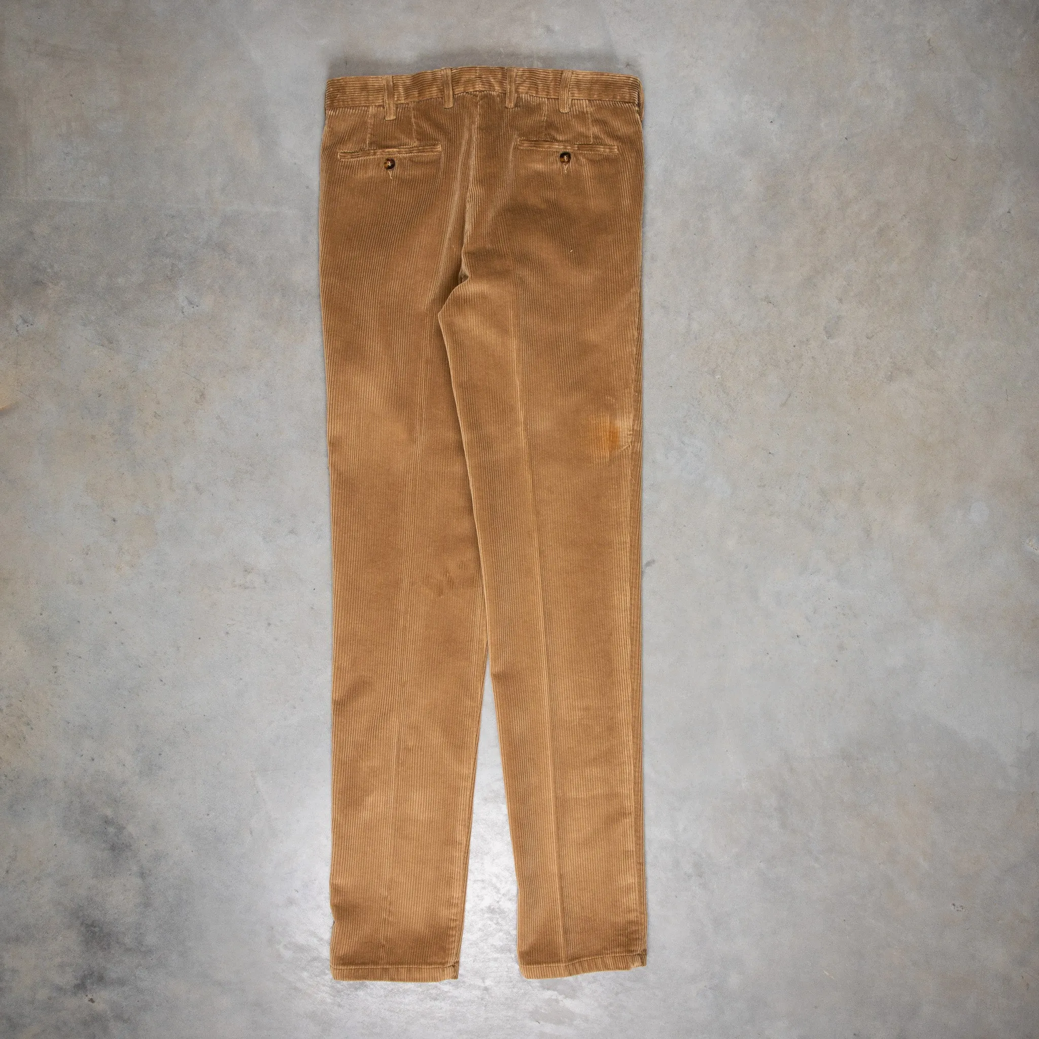 Rota Pantaloni High Rise Regular Fit 8-Wale Corduroy Beige Scuro