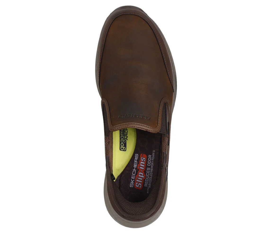 Skechers - Mens brown hand free slip in shoe - Cooper.