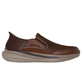 Skechers - Mens brown hand free slip in shoe - Cooper.