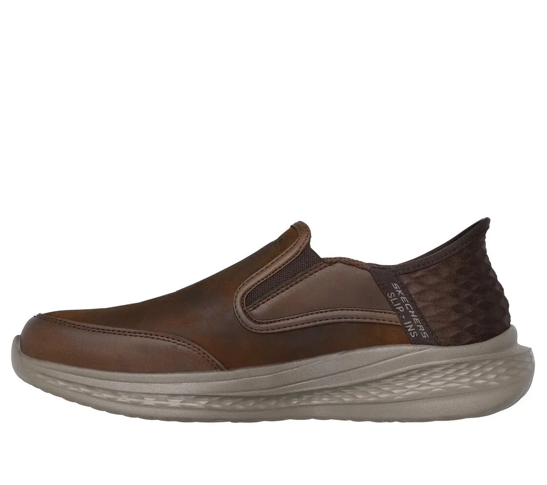 Skechers - Mens brown hand free slip in shoe - Cooper.