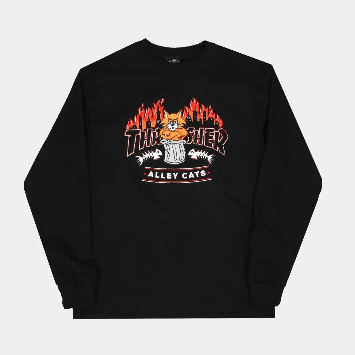 THRASHER ALLEY CATS LONG SLEEVE SHIRT