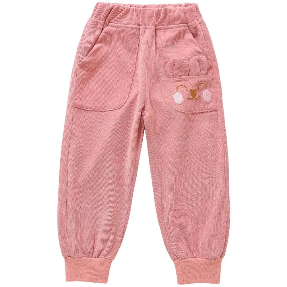 Toddler Girls Rabbit Corduroy Solid Trousers Girls Wholesale Clothes