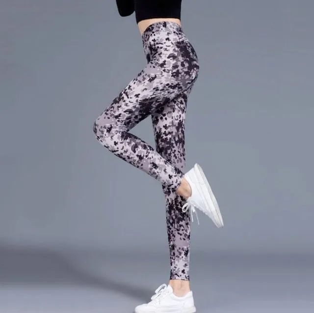 VISNXGI Casual Leggings Elastic Leggings Women Fitness High Waist Pants Push Up Spandex