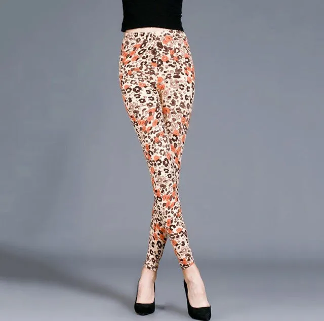 VISNXGI Casual Leggings Elastic Leggings Women Fitness High Waist Pants Push Up Spandex