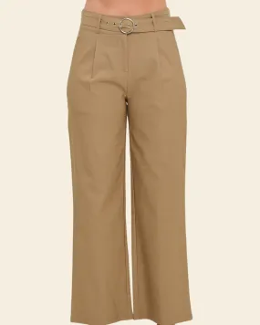 WAIST SELF BELTED PANTS