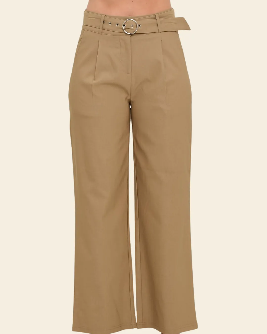 WAIST SELF BELTED PANTS