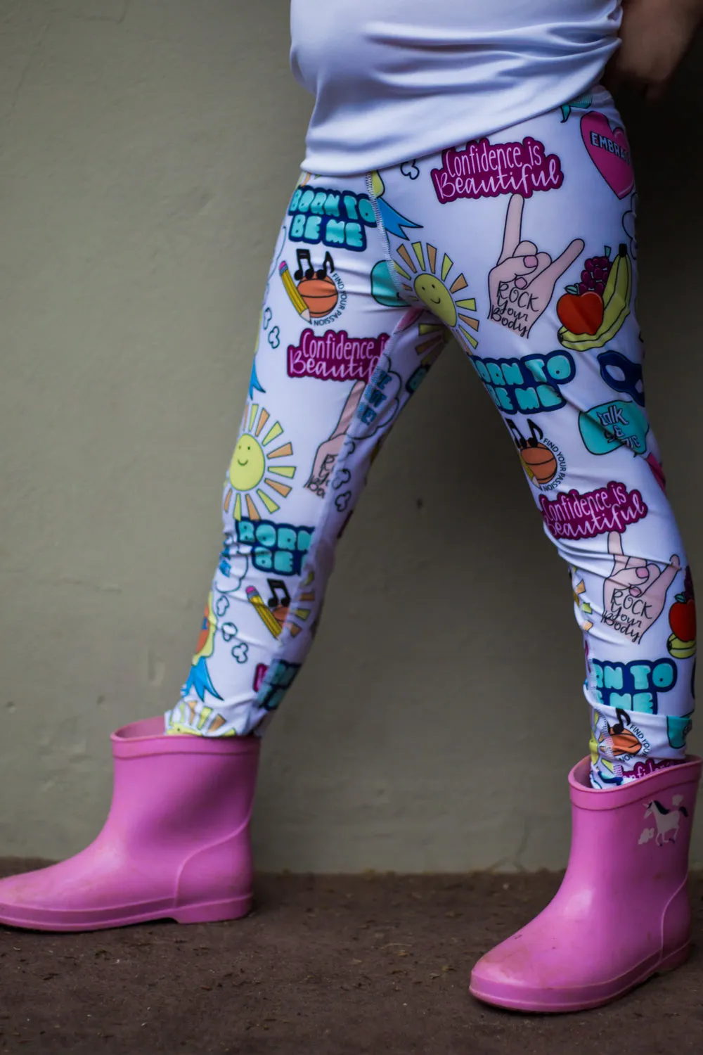 White Embrace Kid's Leggings