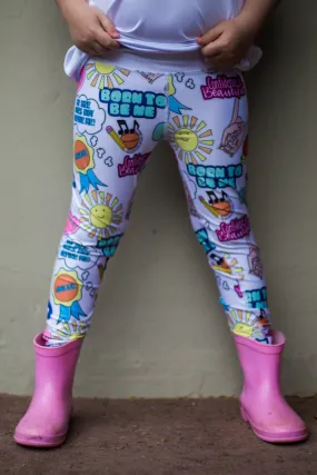 White Embrace Kid's Leggings