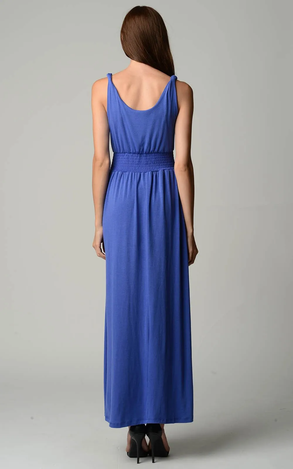 Women's Smocked Wrap Maxi Dress