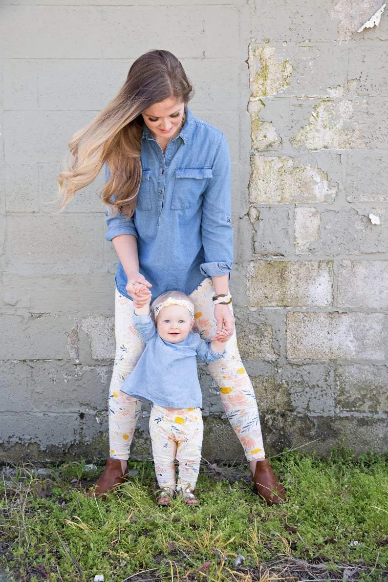 Women's Wispy Leaf Printed Leggings