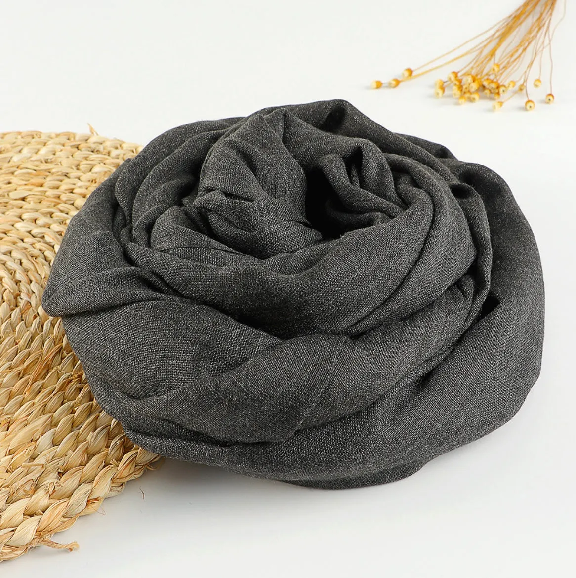 Zen Cotton and Linen Meditation Scarf - Embrace Serenity in 37 Colors