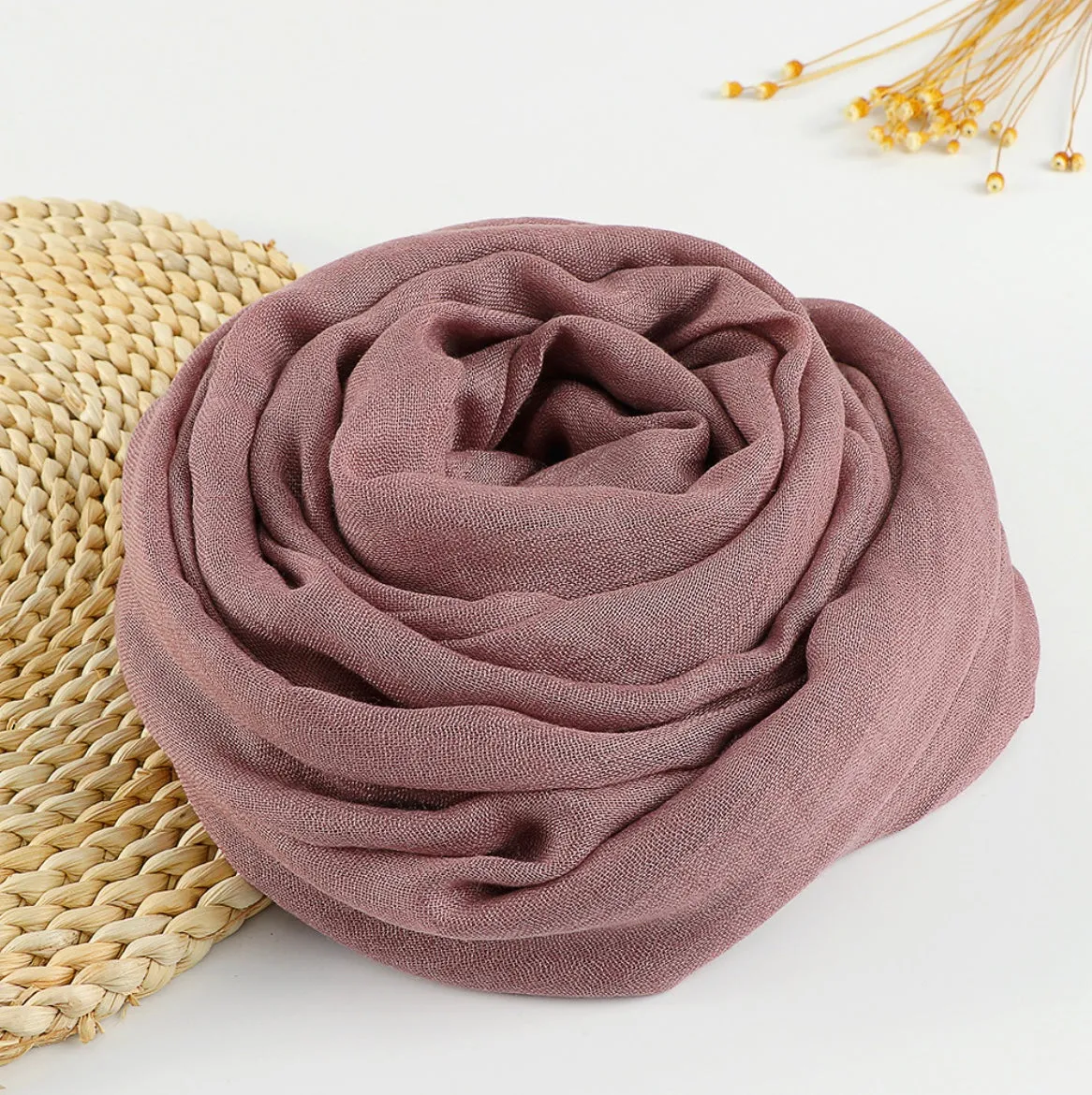 Zen Cotton and Linen Meditation Scarf - Embrace Serenity in 37 Colors