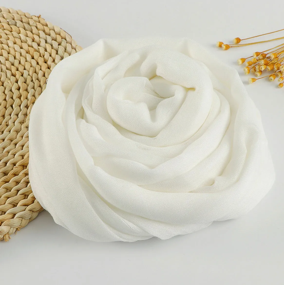 Zen Cotton and Linen Meditation Scarf - Embrace Serenity in 37 Colors