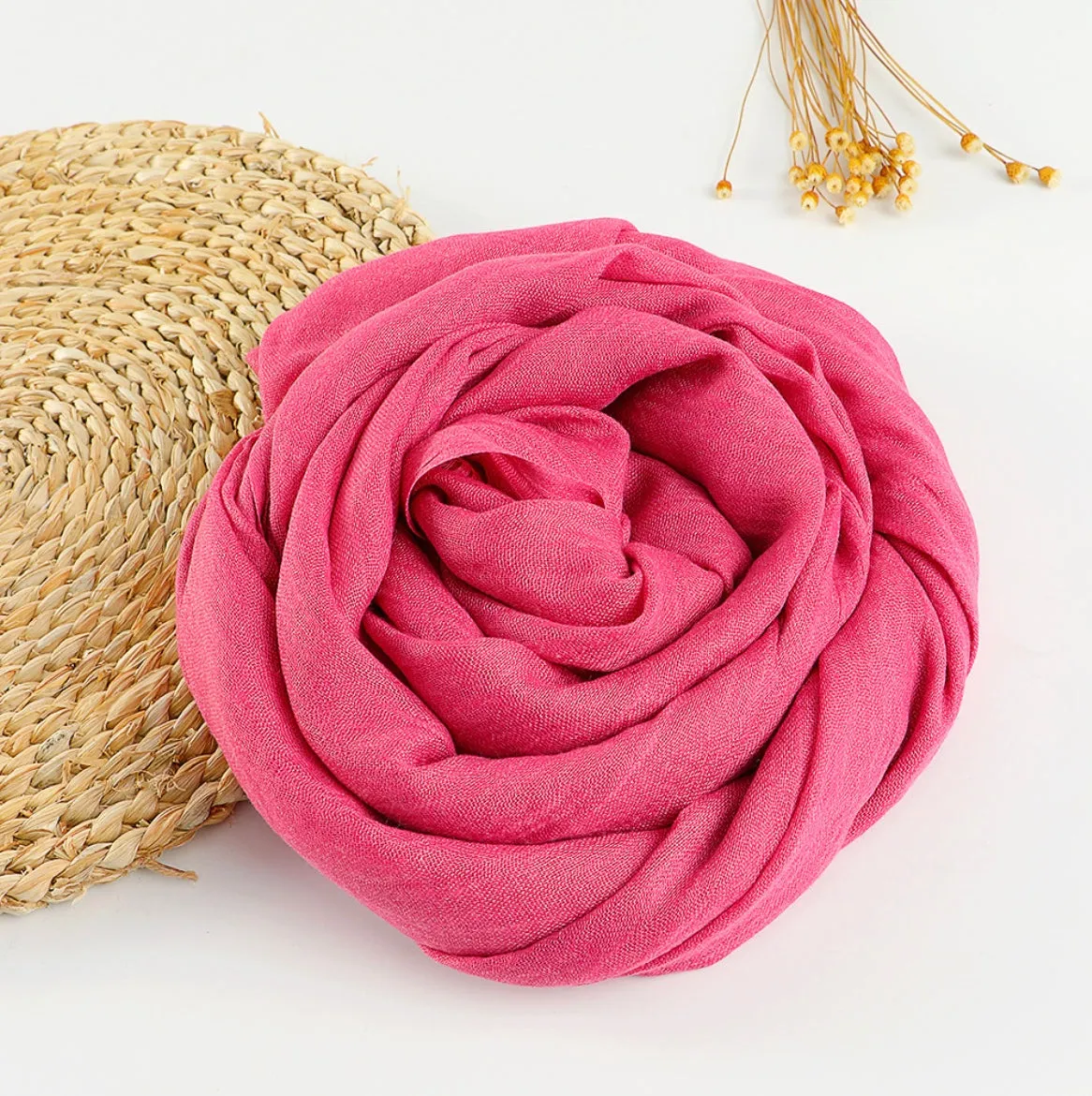 Zen Cotton and Linen Meditation Scarf - Embrace Serenity in 37 Colors