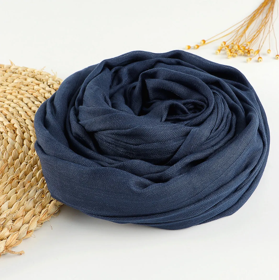 Zen Cotton and Linen Meditation Scarf - Embrace Serenity in 37 Colors