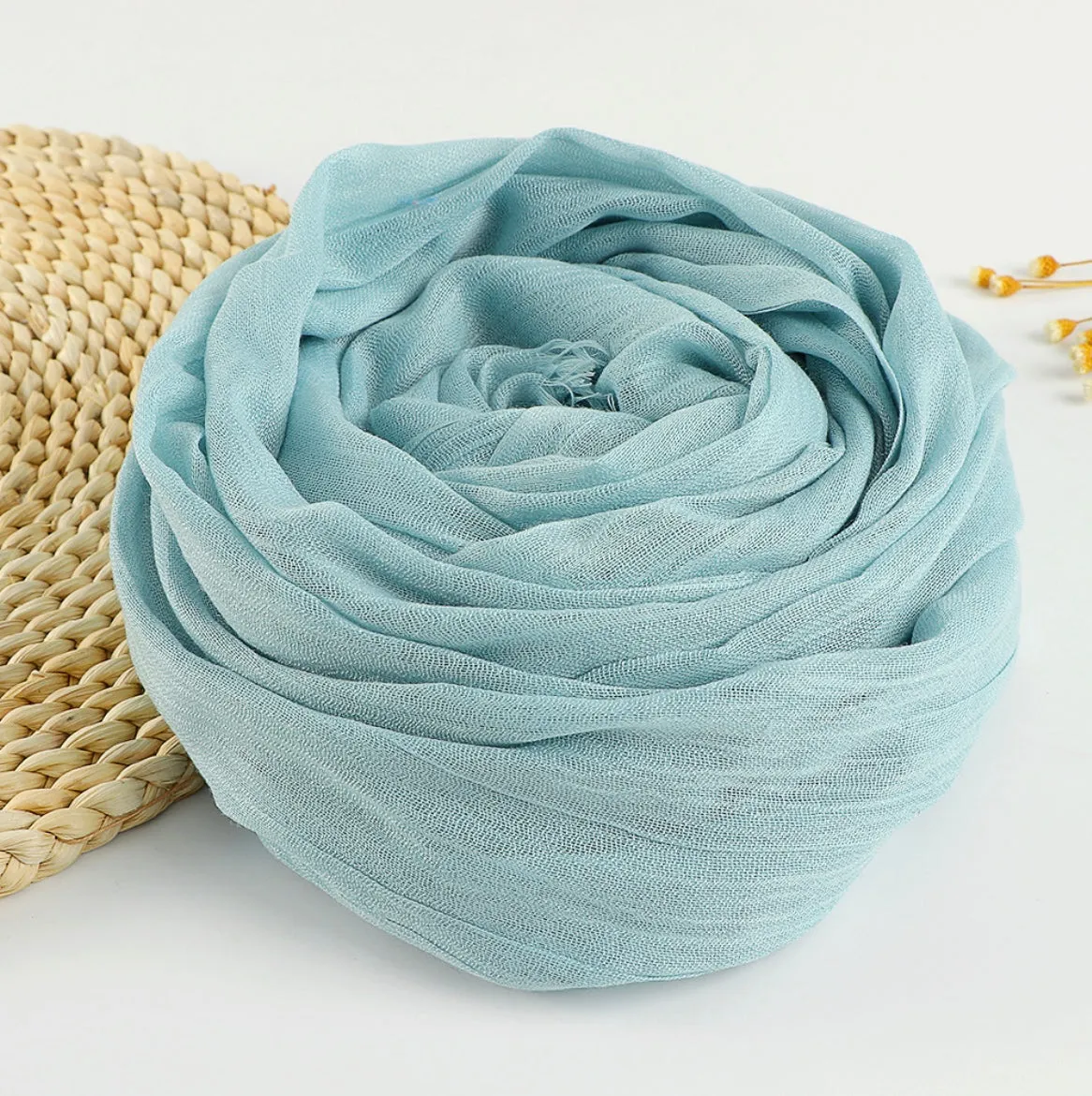 Zen Cotton and Linen Meditation Scarf - Embrace Serenity in 37 Colors