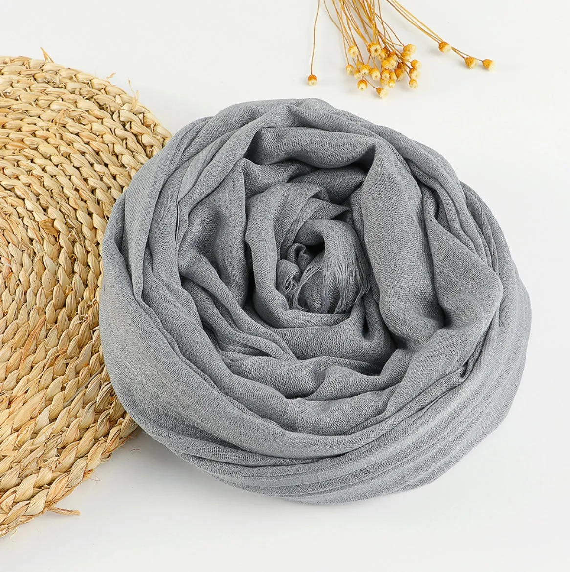 Zen Cotton and Linen Meditation Scarf - Embrace Serenity in 37 Colors