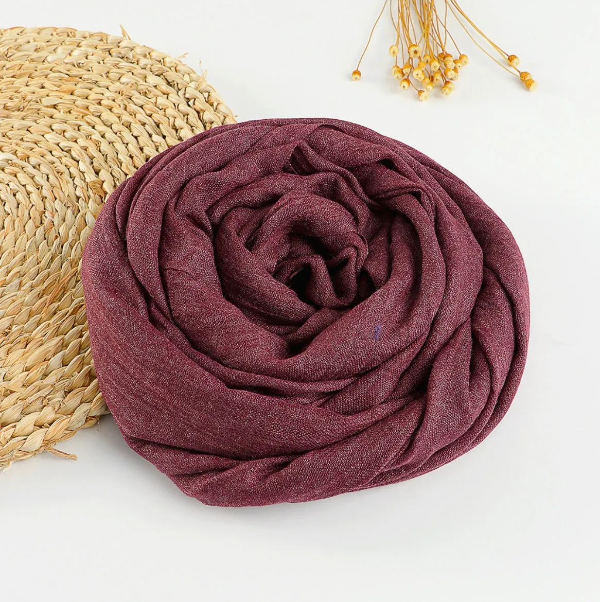 Zen Cotton and Linen Meditation Scarf - Embrace Serenity in 37 Colors