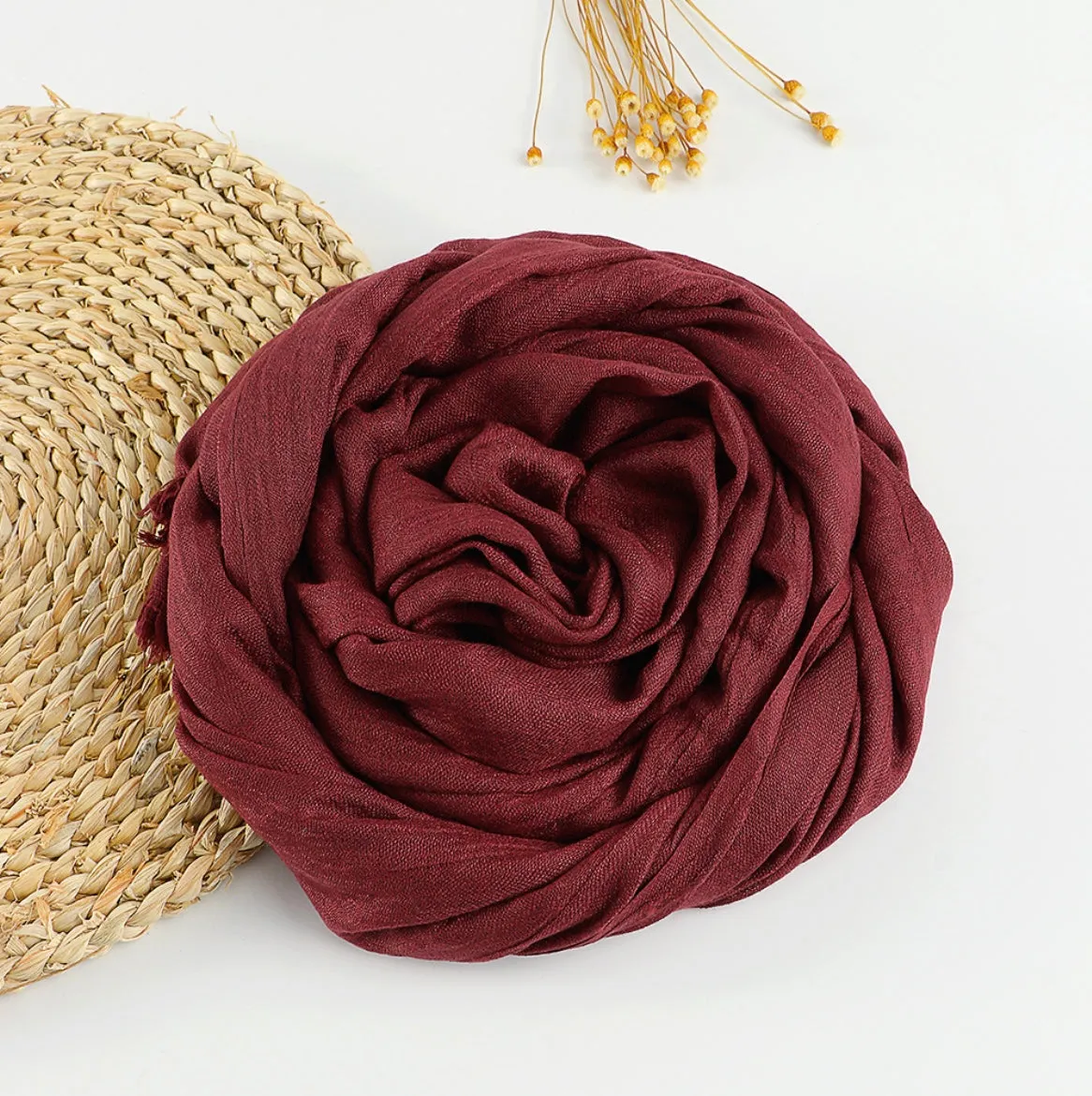Zen Cotton and Linen Meditation Scarf - Embrace Serenity in 37 Colors