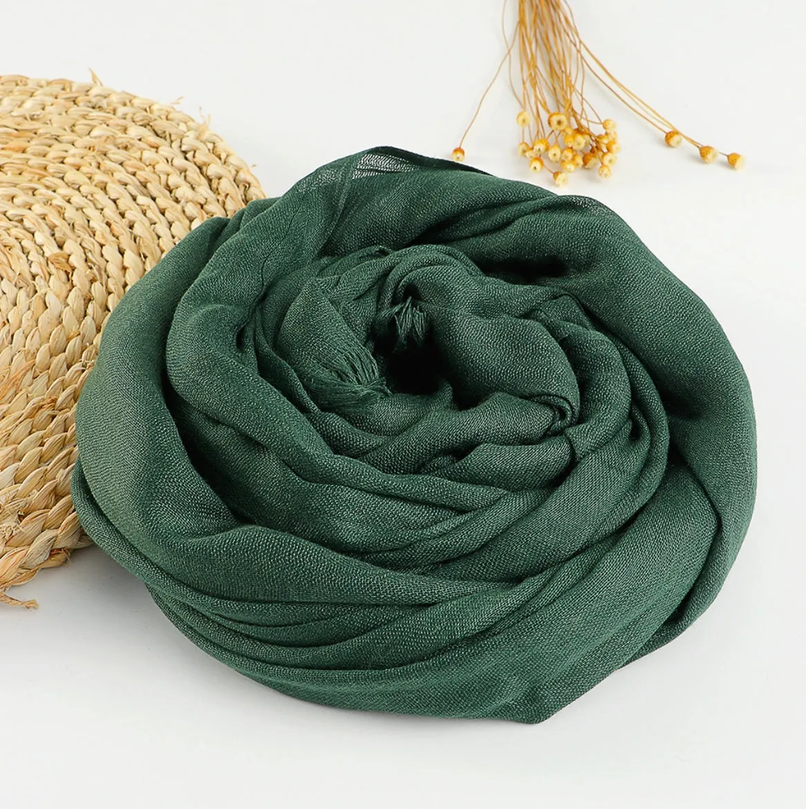Zen Cotton and Linen Meditation Scarf - Embrace Serenity in 37 Colors