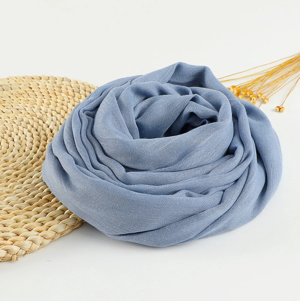 Zen Cotton and Linen Meditation Scarf - Embrace Serenity in 37 Colors