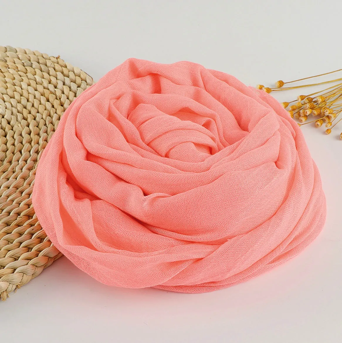 Zen Cotton and Linen Meditation Scarf - Embrace Serenity in 37 Colors