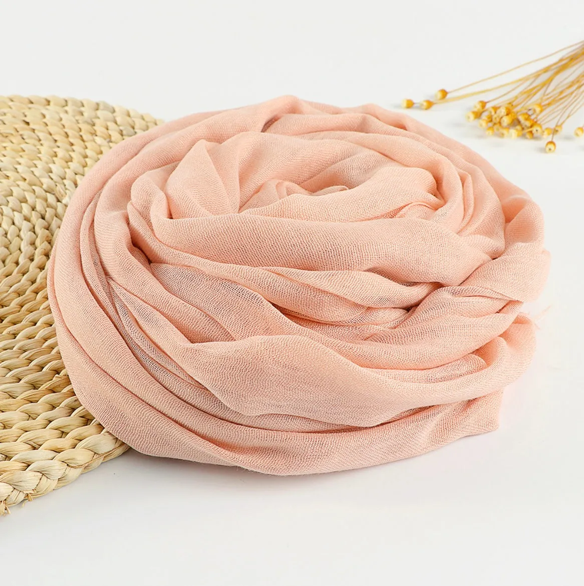 Zen Cotton and Linen Meditation Scarf - Embrace Serenity in 37 Colors