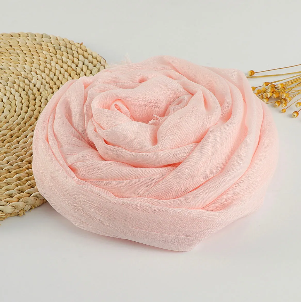 Zen Cotton and Linen Meditation Scarf - Embrace Serenity in 37 Colors