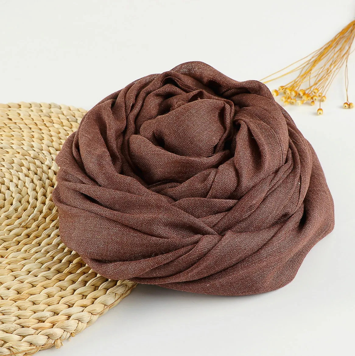 Zen Cotton and Linen Meditation Scarf - Embrace Serenity in 37 Colors